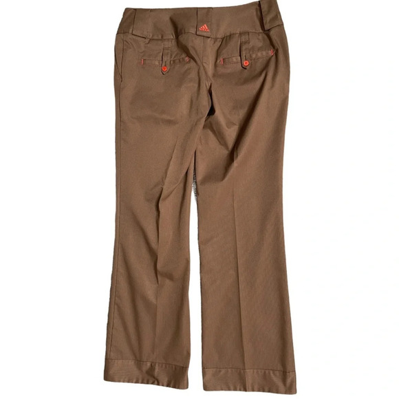 🛍️3/$40 Adidas Golf Pants Wide Waistband False Cuff Brown Size 6 - Picture 3 of 5
